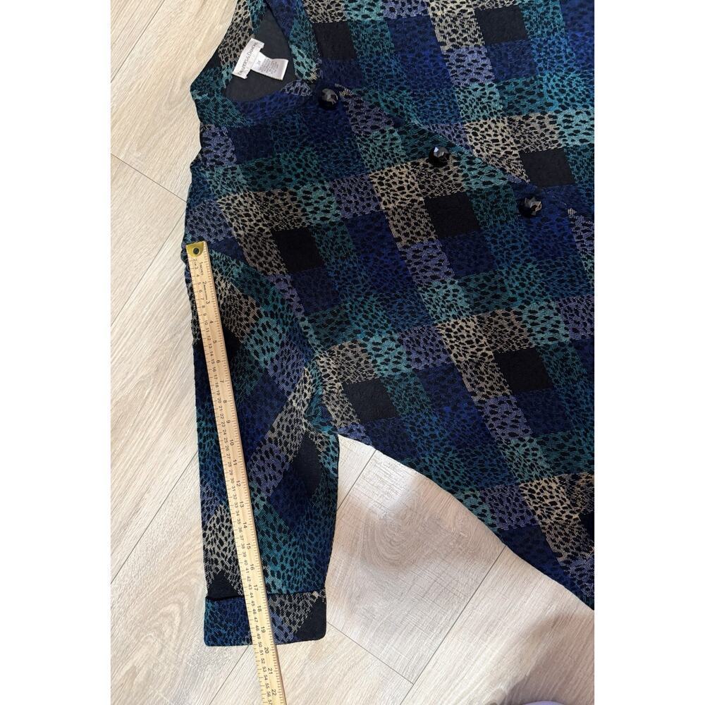 Draper’s & Damon’s 3X Textured Geometric Button Front Jacket Top - Picture 9 of 10